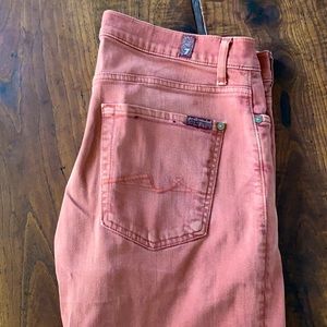 7 Fam red jeans
